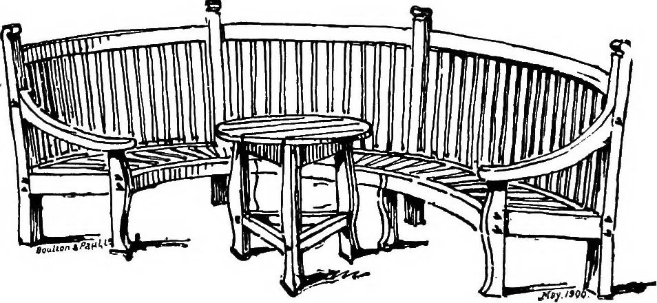 An illustration from The book of garden furniture, 1903, leaf 35