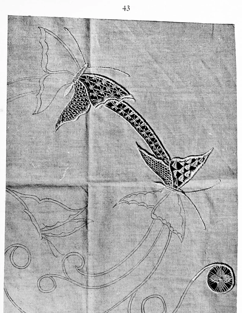 An illustration from The new lace embroidery (Punto tagliato) With 34 illustrations, 1905, leaf 60