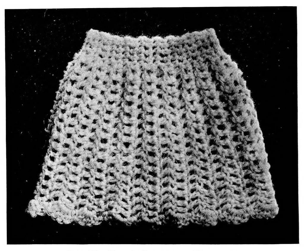 An illustration from Knitting without "specimens"; the modern book of school knitting and crochet, 1915, leaf 117