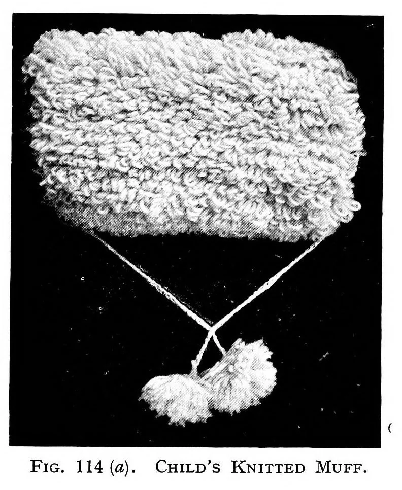 An illustration from Knitting without "specimens"; the modern book of school knitting and crochet, 1915, leaf 144