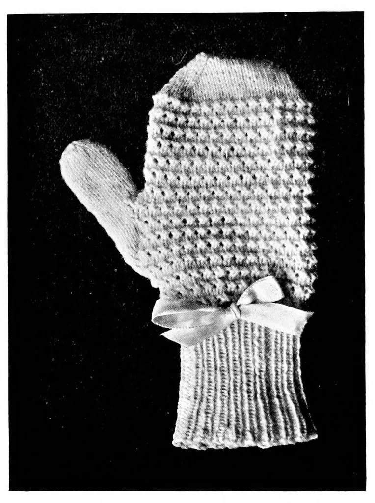 An illustration from Knitting without "specimens"; the modern book of school knitting and crochet, 1915, leaf 173