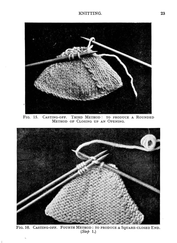 An illustration from Knitting without "specimens"; the modern book of school knitting and crochet, 1915, leaf 28
