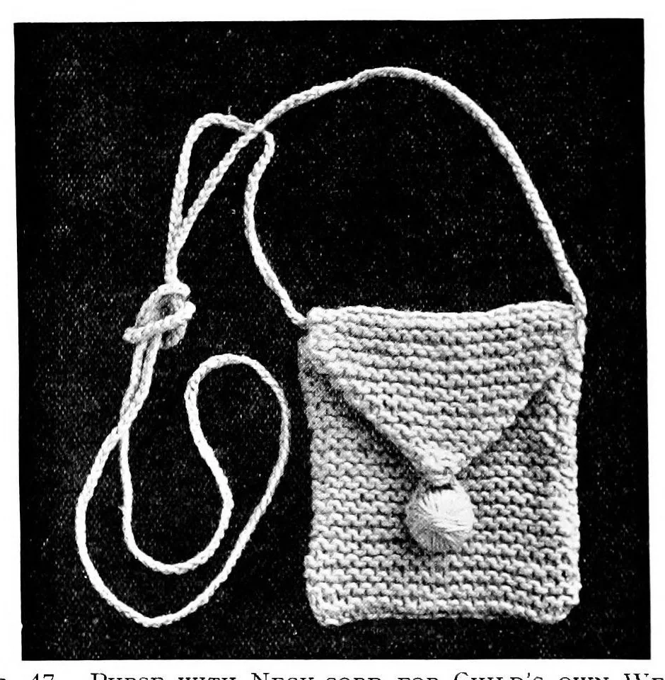 An illustration from Knitting without "specimens"; the modern book of school knitting and crochet, 1915, leaf 61
