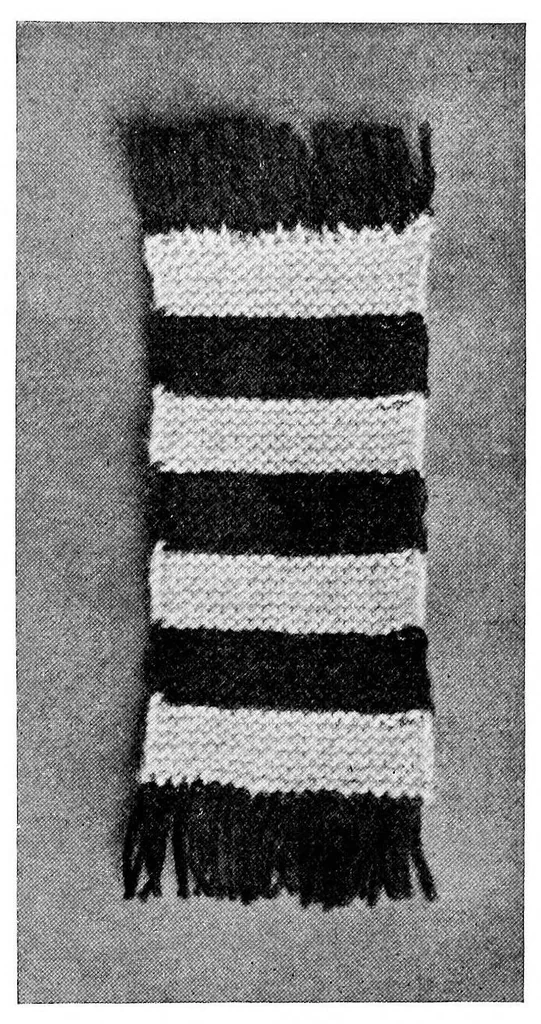 An illustration from Knitting without "specimens"; the modern book of school knitting and crochet, 1915, leaf 76