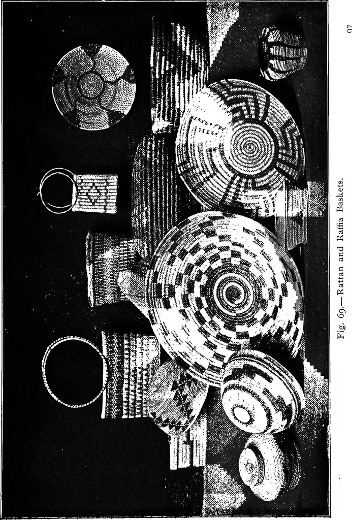 An illustration from Practical and artistic basketry, 1904, leaf 100