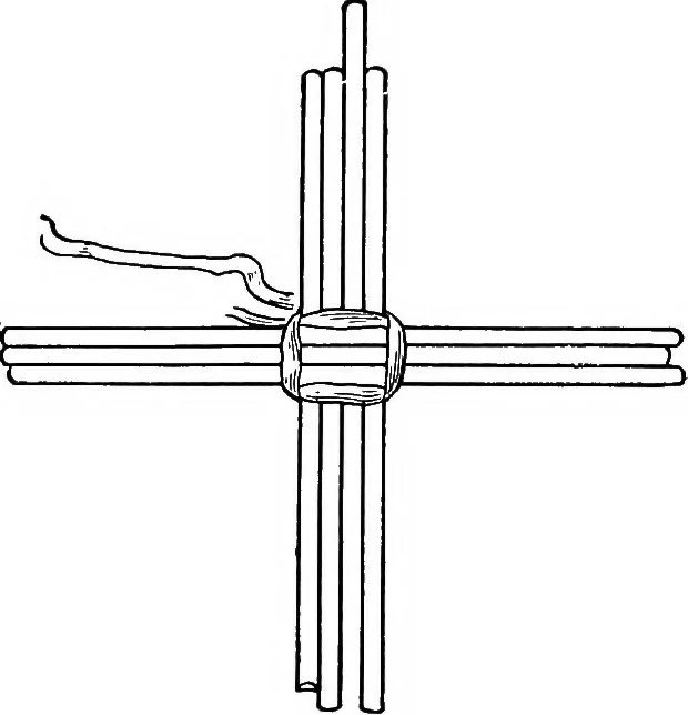 An illustration from Practical and artistic basketry, 1904, leaf 35