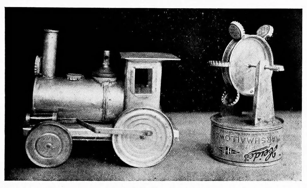 An illustration from Making tin can toys, 1919, leaf 206