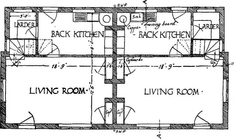An illustration from Cottages for rural labourers (appendix), 1914, leaf 12