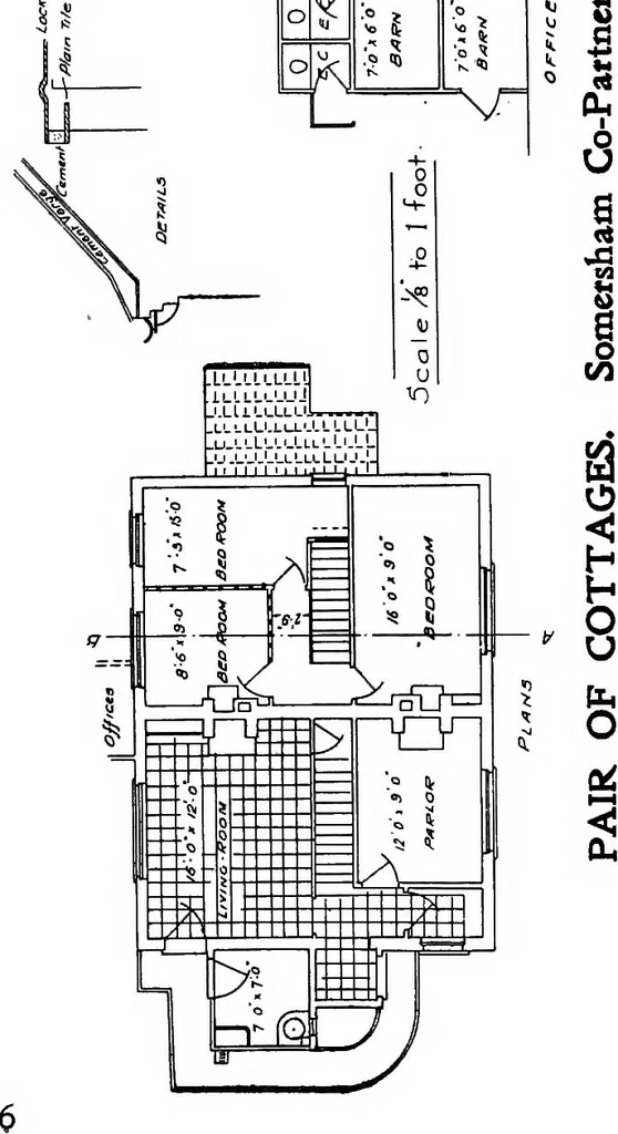 An illustration from Cottages for rural labourers (appendix), 1914, leaf 9