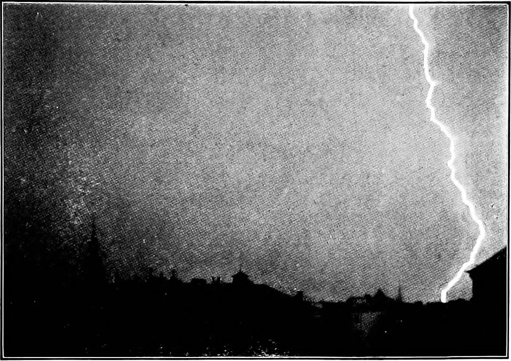 An illustration from Flame, electricity and the camera; man's progress from the first kindling of fire to the wireless telegraph and the photography of color, 1900, leaf 438