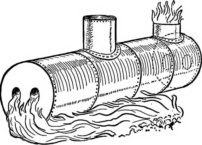An illustration from Flame, electricity and the camera; man's progress from the first kindling of fire to the wireless telegraph and the photography of color, 1900, leaf 87