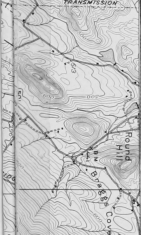 An illustration from Geological and topographical maps, their interpretation and use, a handbook for the geologist and civil engineer, 1911, leaf 162