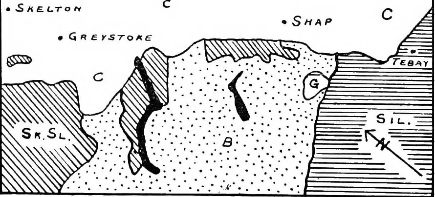An illustration from Geological and topographical maps, their interpretation and use, a handbook for the geologist and civil engineer, 1911, leaf 69