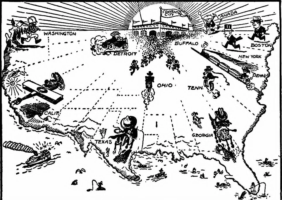An illustration from Publicity methods for engineers; the proceedings of the first National conference on public information held under the auspices of the American association of engineers, 1922, leaf 132