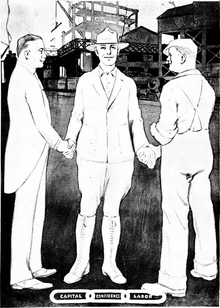 An illustration from Publicity methods for engineers; the proceedings of the first National conference on public information held under the auspices of the American association of engineers, 1922, leaf 38