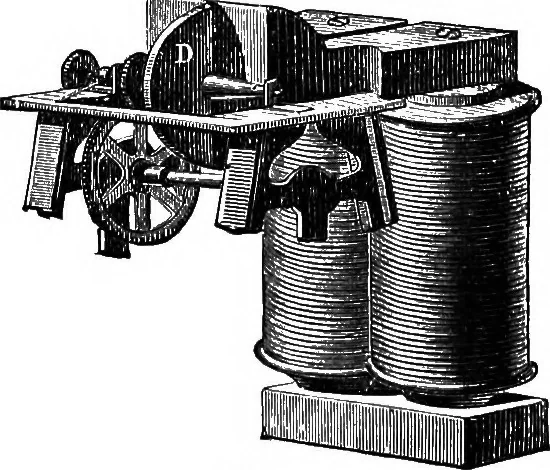 An illustration from Elementary treatise on electricity and magnetism, 1903, leaf 412