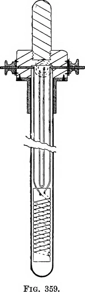 An illustration from Elementary treatise on electricity and magnetism, 1903, leaf 554