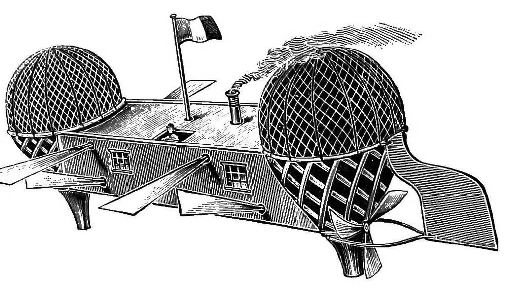 An illustration from Aëronautics: an abridgment of aëronautical specifications filed at the Patent Office from A. D. 1815 to A. D. 1891, 1893, leaf 113