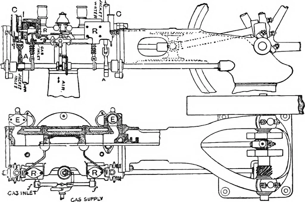 An illustration from A practical treatise on modern gas and oil engines, 1902, leaf 58