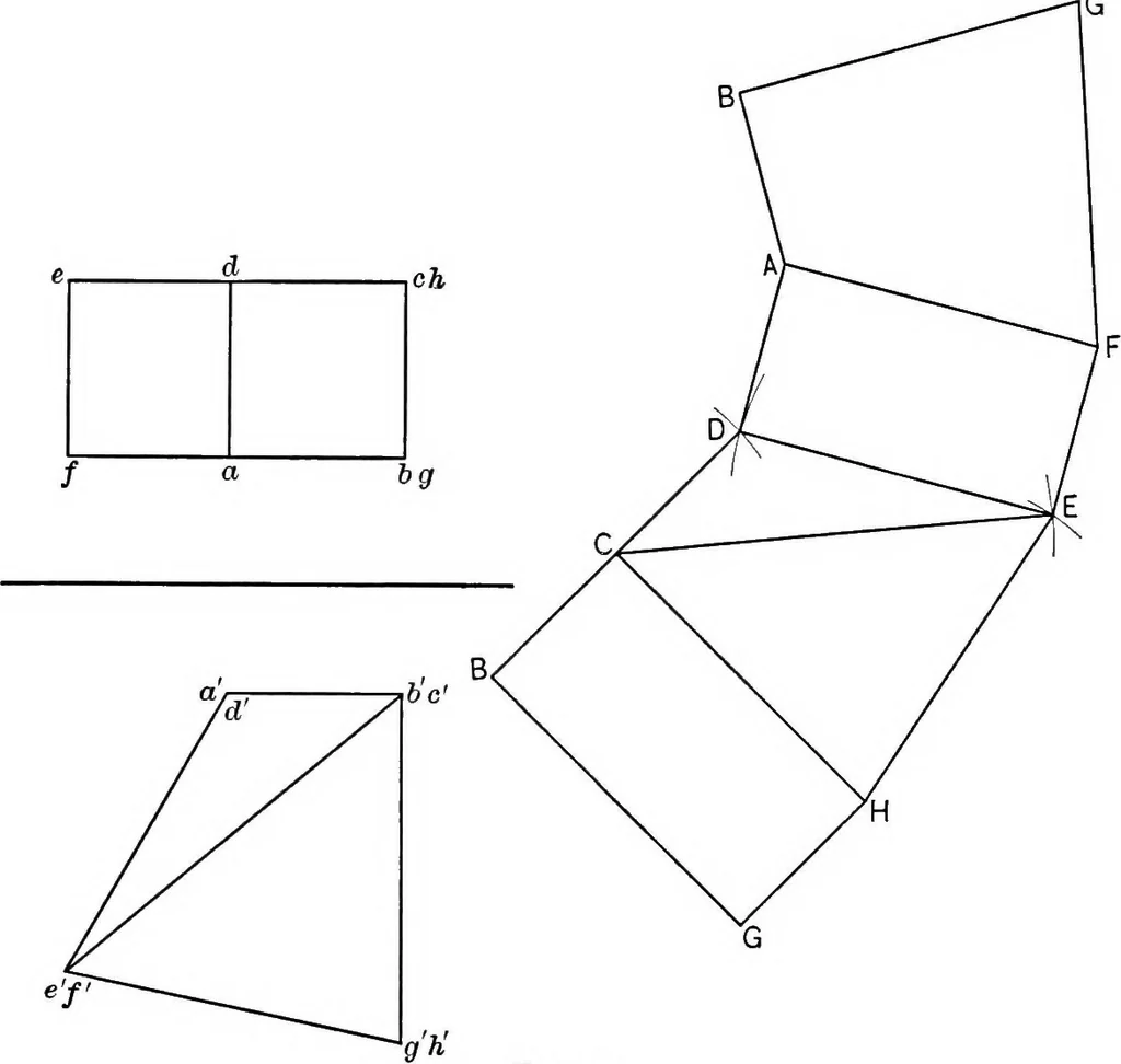 An illustration from The essentials of descriptive geometry, 1915, leaf 109