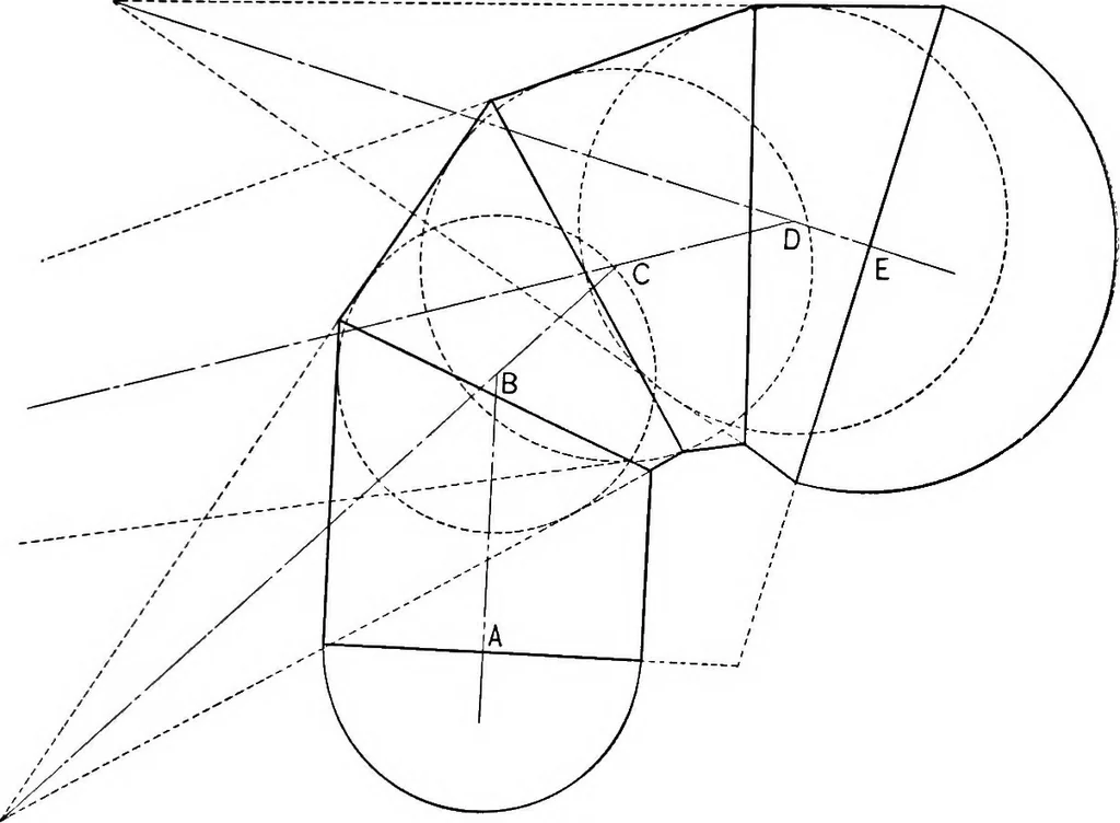 An illustration from The essentials of descriptive geometry, 1915, leaf 136
