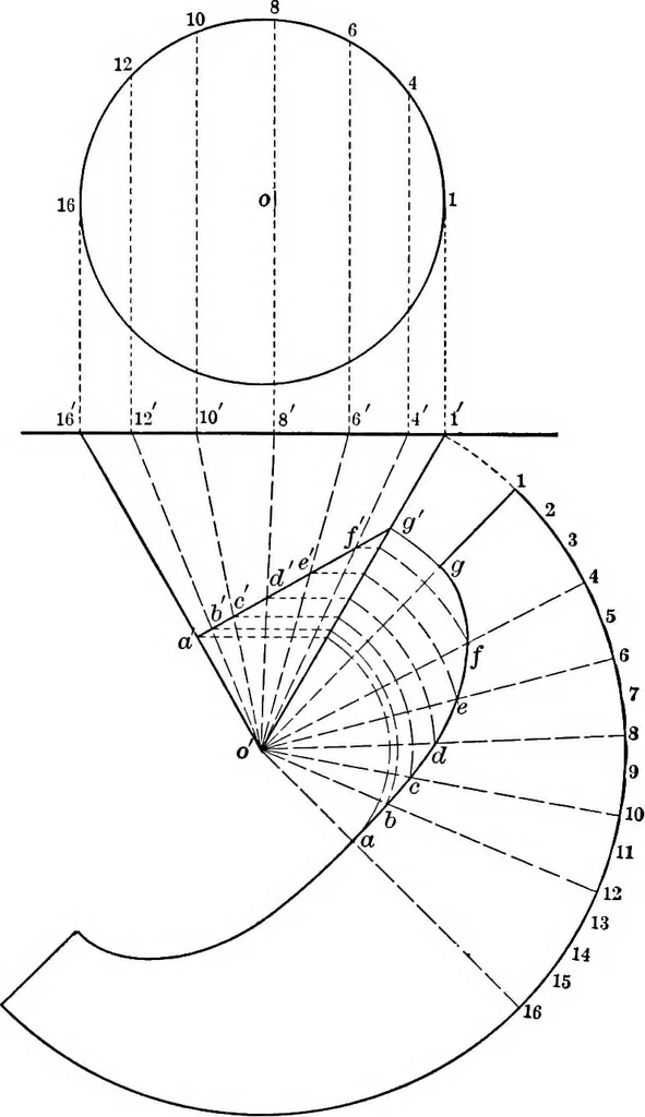 An illustration from The essentials of descriptive geometry, 1915, leaf 137