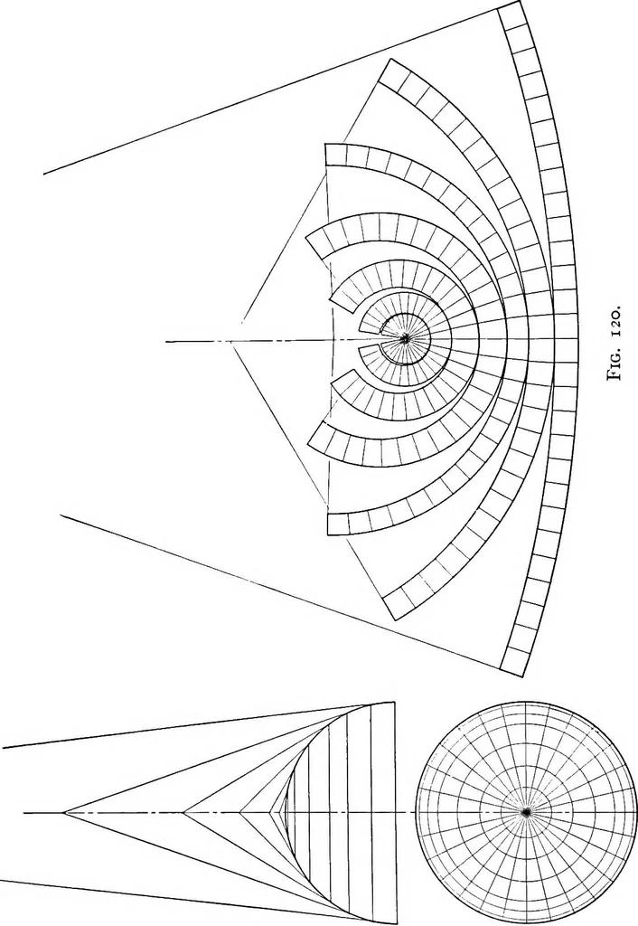 An illustration from The essentials of descriptive geometry, 1915, leaf 163