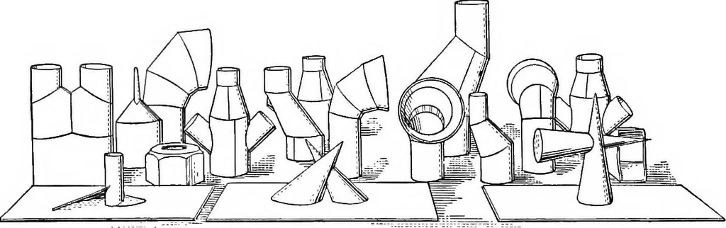 An illustration from The essentials of descriptive geometry, 1915, leaf 193