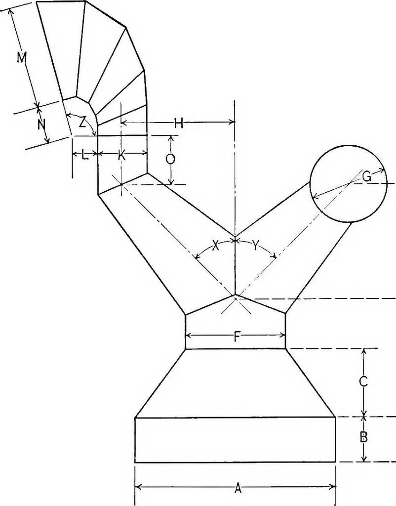 An illustration from The essentials of descriptive geometry, 1915, leaf 205