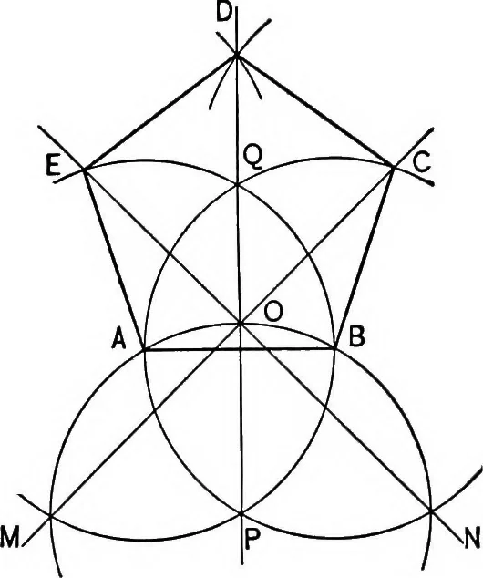 An illustration from The essentials of descriptive geometry, 1915, leaf 208
