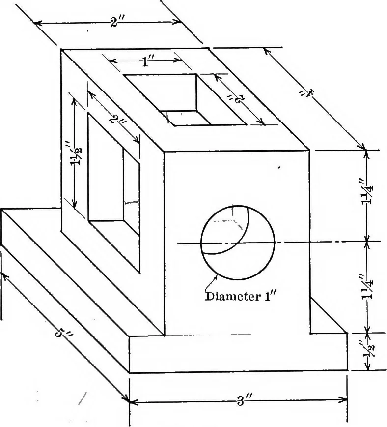 An illustration from The essentials of descriptive geometry, 1915, leaf 30