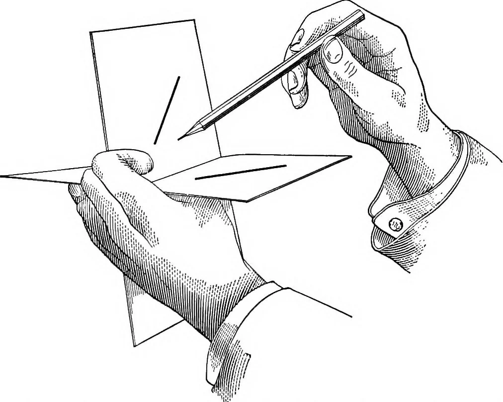 An illustration from The essentials of descriptive geometry, 1915, leaf 35