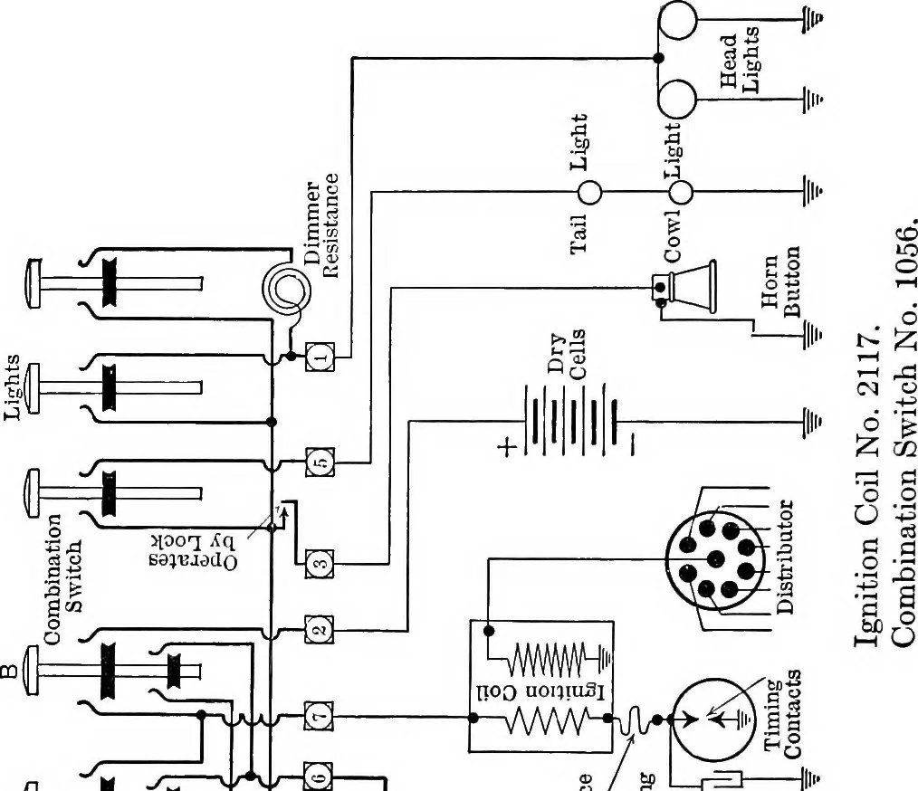 An illustration from Classroom lecture notes, automotive starting, lighting and ignition, with diagrams, 1918, leaf 145