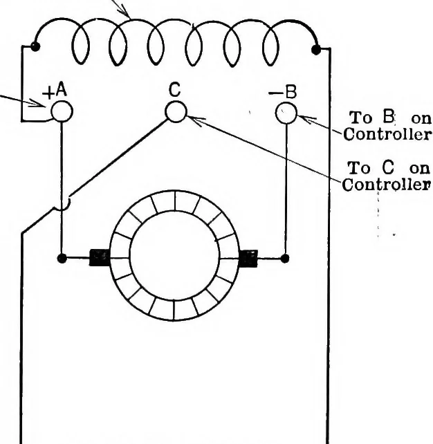 An illustration from Classroom lecture notes, automotive starting, lighting and ignition, with diagrams, 1918, leaf 178