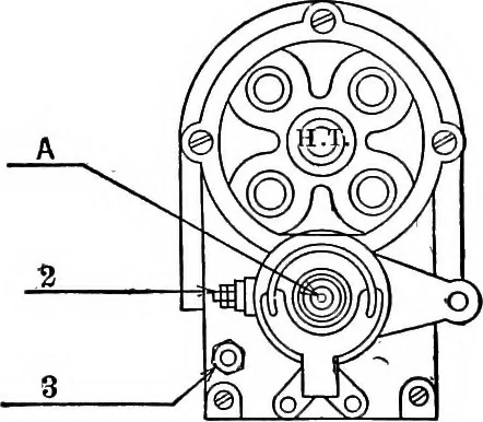 An illustration from Classroom lecture notes, automotive starting, lighting and ignition, with diagrams, 1918, leaf 207