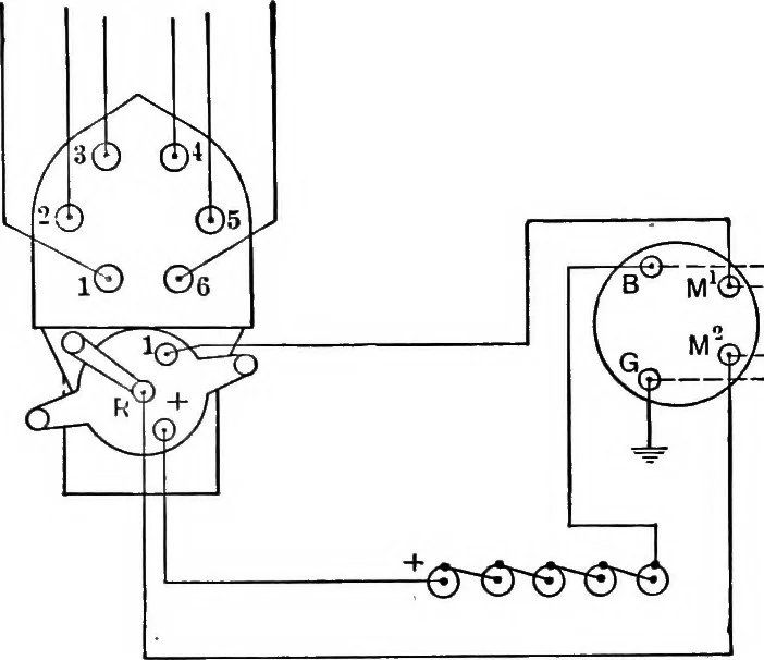 An illustration from Classroom lecture notes, automotive starting, lighting and ignition, with diagrams, 1918, leaf 208