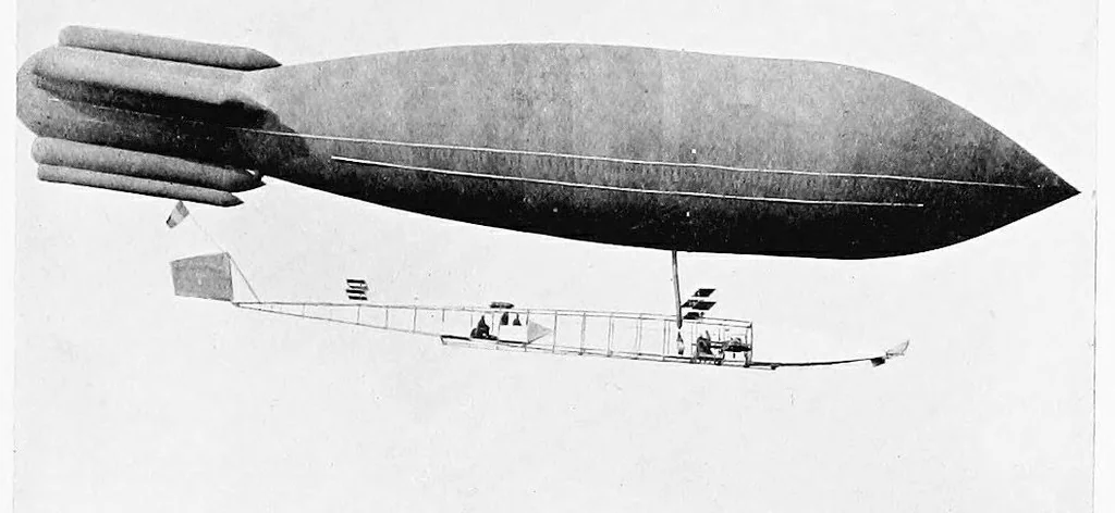 An illustration from Airships in peace & war, being the second edition of Aerial warfare;, 1910, leaf 182