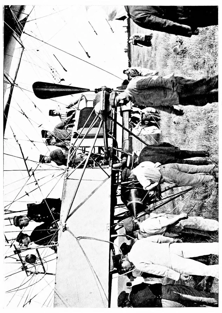 An illustration from Airships in peace & war, being the second edition of Aerial warfare;, 1910, leaf 222