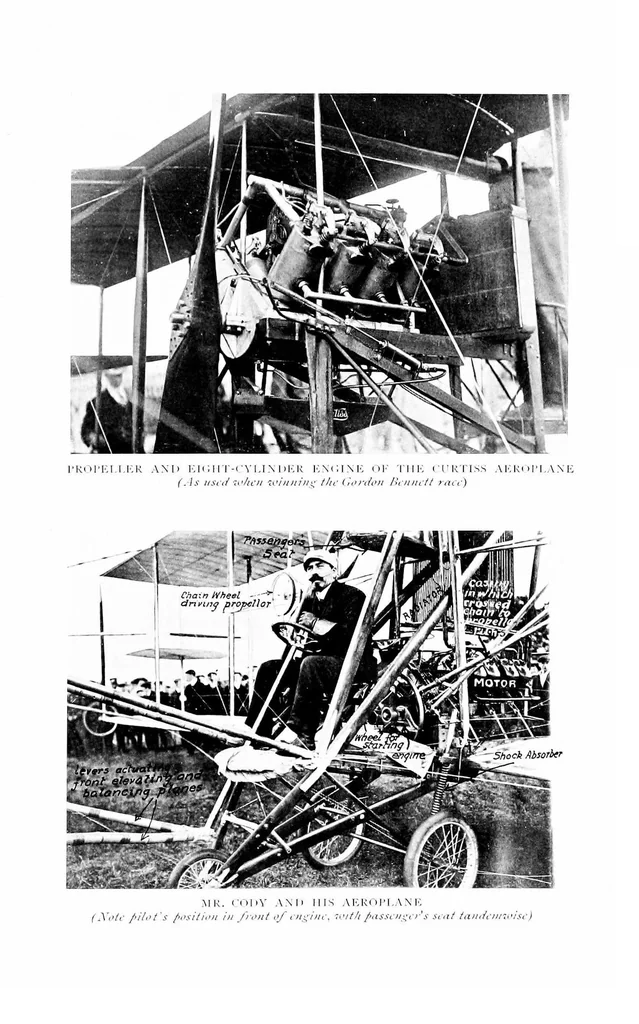 An illustration from Airships in peace & war, being the second edition of Aerial warfare;, 1910, leaf 438