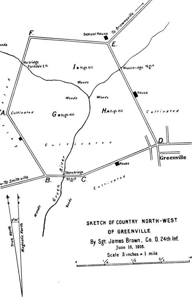 An illustration from Military sketching and map reading, 1917, leaf 74