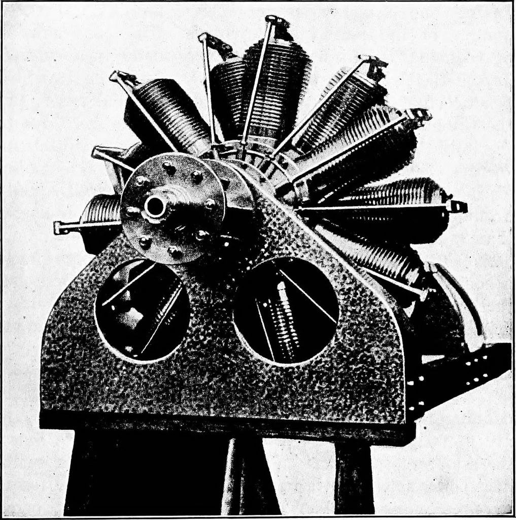 An illustration from Aviation engines, design - construction - operation and repair; a complete, practical treatise outlining clearly the elements of internal combustion engineering with special reference to the design, construction, operation and repair of airplane power plants; also the auxiliary engine systems, such as lubrication, carburetion, ignition and cooling. It includes complete instructions for engine repairing and systematic location of troubles, tool equipment and use of tools, also outlines the latest mechanical processes, 1917, leaf 108
