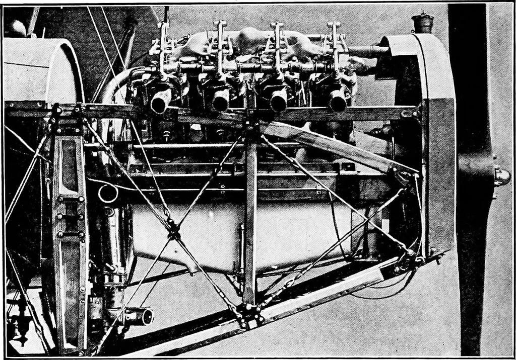 An illustration from Aviation engines, design - construction - operation and repair; a complete, practical treatise outlining clearly the elements of internal combustion engineering with special reference to the design, construction, operation and repair of airplane power plants; also the auxiliary engine systems, such as lubrication, carburetion, ignition and cooling. It includes complete instructions for engine repairing and systematic location of troubles, tool equipment and use of tools, also outlines the latest mechanical processes, 1917, leaf 327