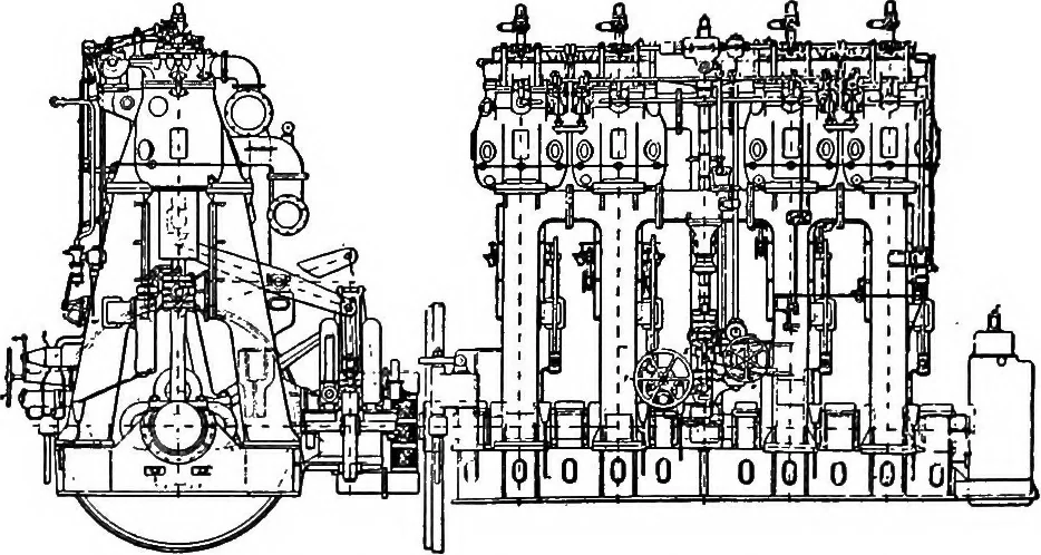 An illustration from Aviation engines, design - construction - operation and repair; a complete, practical treatise outlining clearly the elements of internal combustion engineering with special reference to the design, construction, operation and repair of airplane power plants; also the auxiliary engine systems, such as lubrication, carburetion, ignition and cooling. It includes complete instructions for engine repairing and systematic location of troubles, tool equipment and use of tools, also outlines the latest mechanical processes, 1917, leaf 35