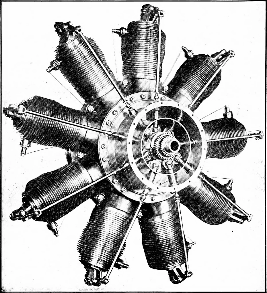 An illustration from Aviation engines, design - construction - operation and repair; a complete, practical treatise outlining clearly the elements of internal combustion engineering with special reference to the design, construction, operation and repair of airplane power plants; also the auxiliary engine systems, such as lubrication, carburetion, ignition and cooling. It includes complete instructions for engine repairing and systematic location of troubles, tool equipment and use of tools, also outlines the latest mechanical processes, 1917, leaf 493