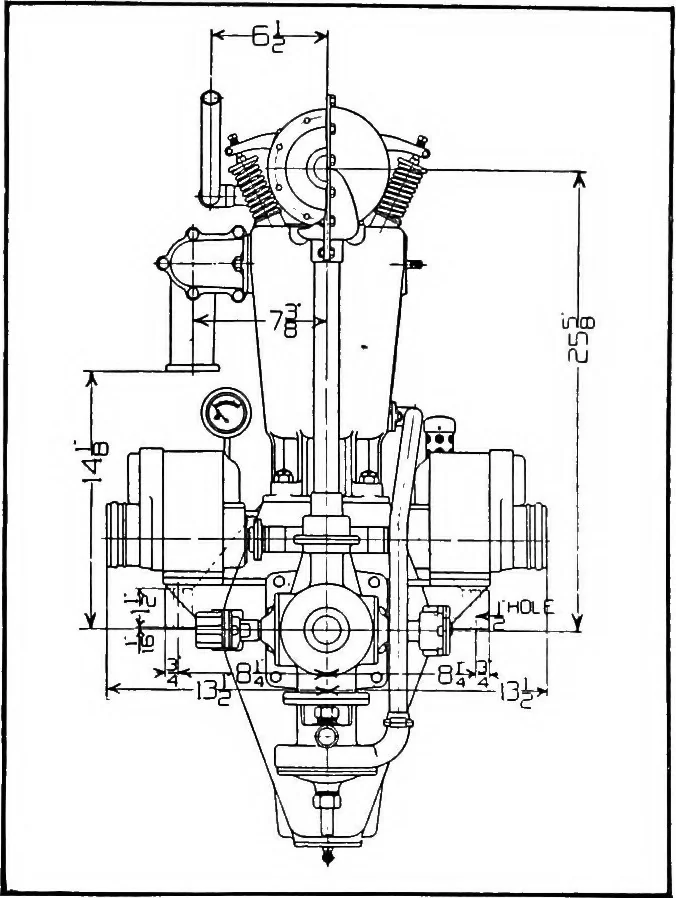 An illustration from Aviation engines, design - construction - operation and repair; a complete, practical treatise outlining clearly the elements of internal combustion engineering with special reference to the design, construction, operation and repair of airplane power plants; also the auxiliary engine systems, such as lubrication, carburetion, ignition and cooling. It includes complete instructions for engine repairing and systematic location of troubles, tool equipment and use of tools, also outlines the latest mechanical processes, 1917, leaf 532