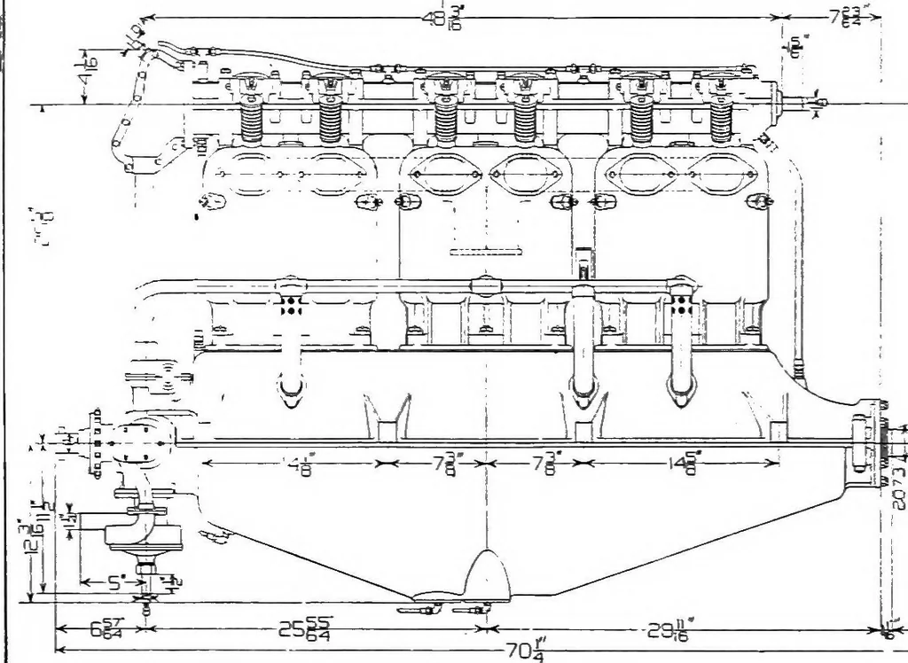 An illustration from Aviation engines, design - construction - operation and repair; a complete, practical treatise outlining clearly the elements of internal combustion engineering with special reference to the design, construction, operation and repair of airplane power plants; also the auxiliary engine systems, such as lubrication, carburetion, ignition and cooling. It includes complete instructions for engine repairing and systematic location of troubles, tool equipment and use of tools, also outlines the latest mechanical processes, 1917, leaf 533