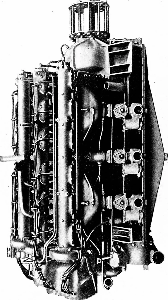 An illustration from Aviation engines, design - construction - operation and repair; a complete, practical treatise outlining clearly the elements of internal combustion engineering with special reference to the design, construction, operation and repair of airplane power plants; also the auxiliary engine systems, such as lubrication, carburetion, ignition and cooling. It includes complete instructions for engine repairing and systematic location of troubles, tool equipment and use of tools, also outlines the latest mechanical processes, 1917, leaf 561