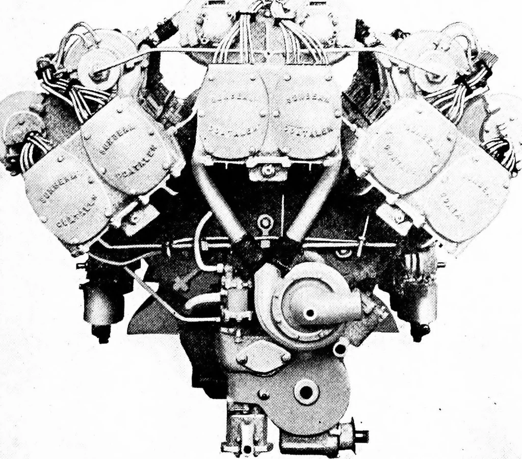 An illustration from Aviation engines, design - construction - operation and repair; a complete, practical treatise outlining clearly the elements of internal combustion engineering with special reference to the design, construction, operation and repair of airplane power plants; also the auxiliary engine systems, such as lubrication, carburetion, ignition and cooling. It includes complete instructions for engine repairing and systematic location of troubles, tool equipment and use of tools, also outlines the latest mechanical processes, 1917, leaf 562