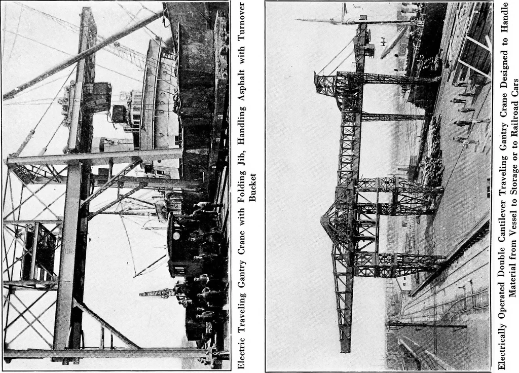 An illustration from Material handling cyclopedia; a reference book covering definitions, descriptions, illustrations and methods of use of material handling machines employed in industry, 1921, leaf 175