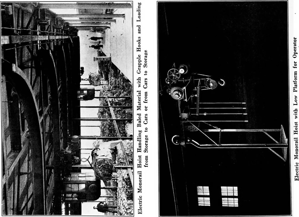 An illustration from Material handling cyclopedia; a reference book covering definitions, descriptions, illustrations and methods of use of material handling machines employed in industry, 1921, leaf 221